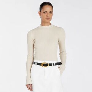 DISSH DONNA STONE SLEEVED KNIT TOP